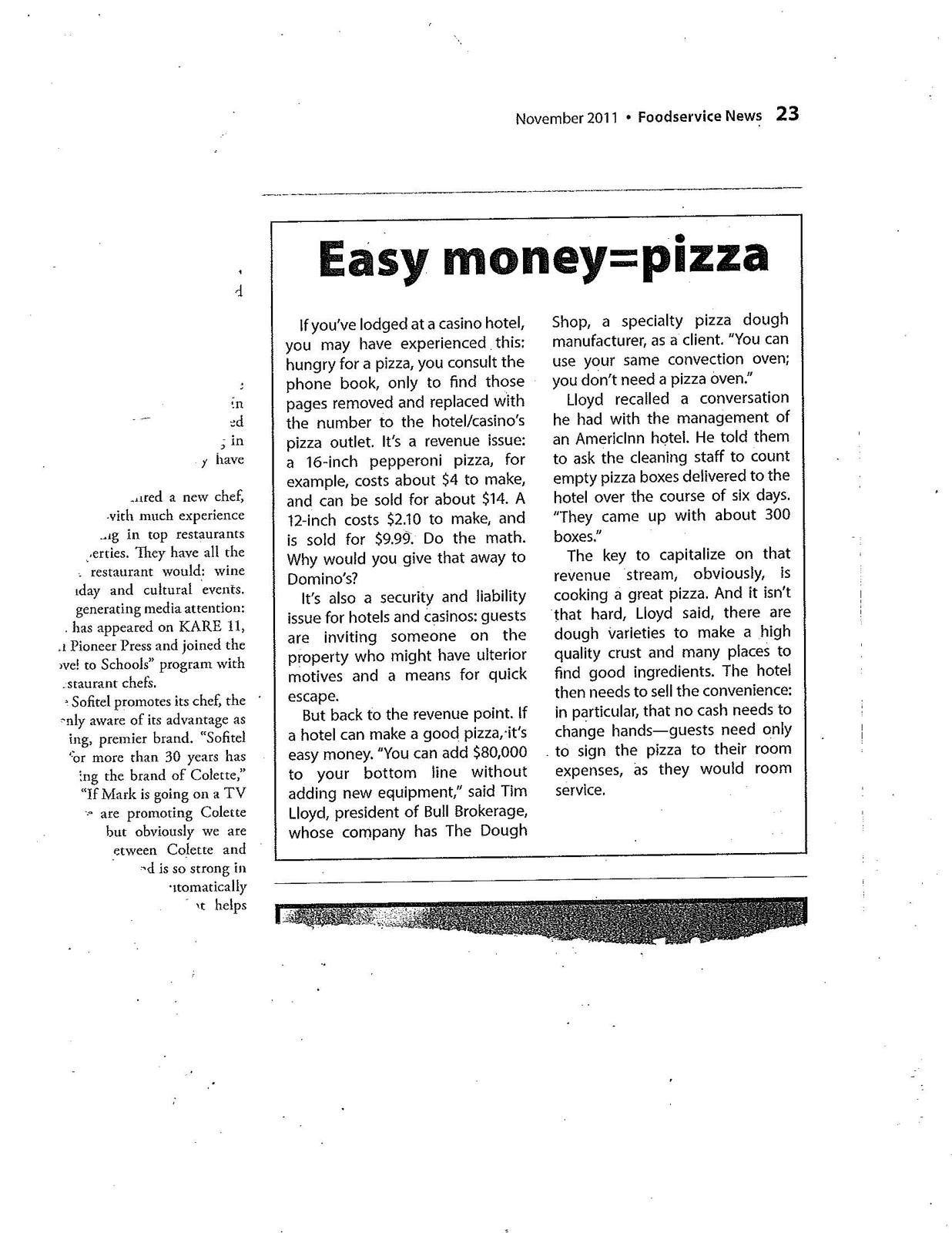 Pizza Bell Hop Story